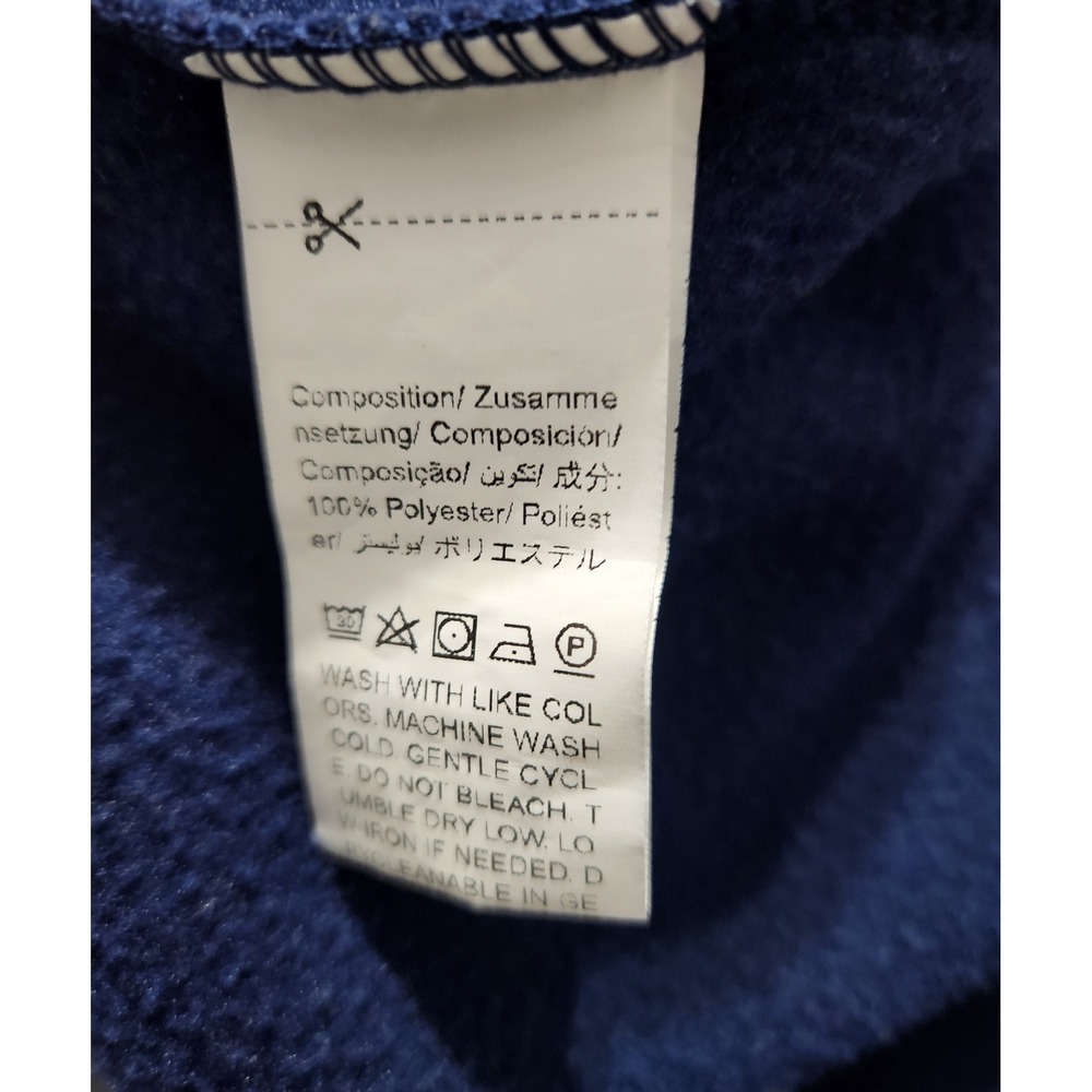 SHEIN Curve Womens 2XL Navy Blue‎ Grey Longline Full Zip Fleece Hoodie Jacket - Picture 7 of 8